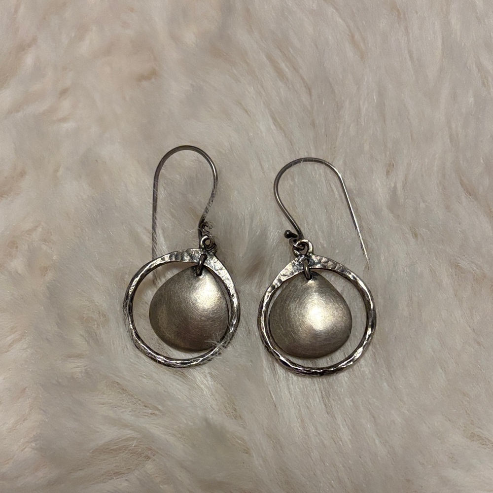 Silpada Sterling Silver Disk Earrings
